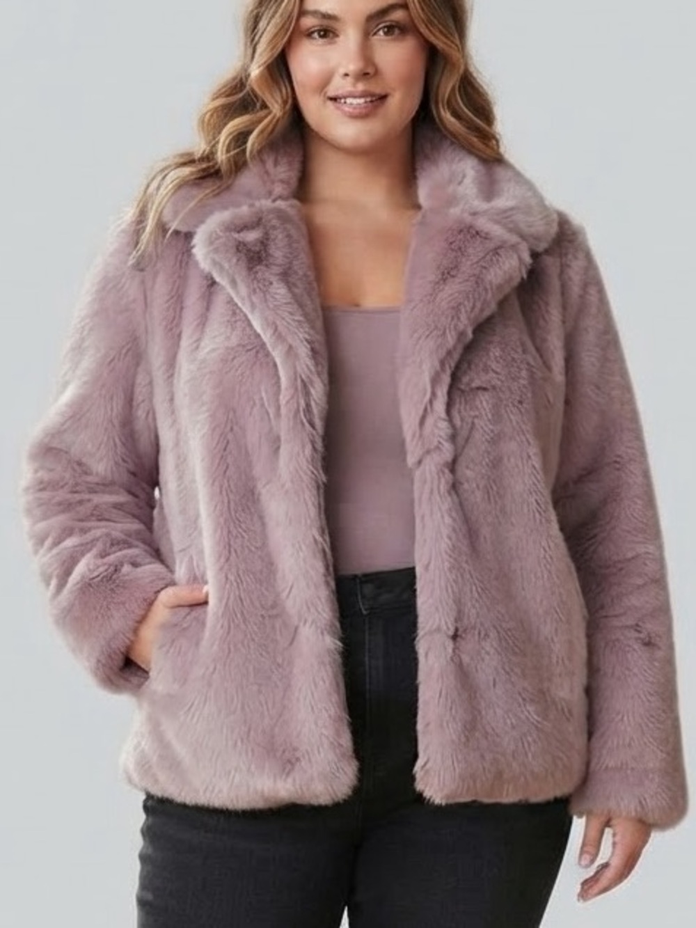 Forever 21| NEW Lilac Faux Fur Plush Teddy Jacket NWOT Sz 3X